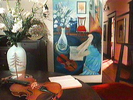 Le violon sur la toile